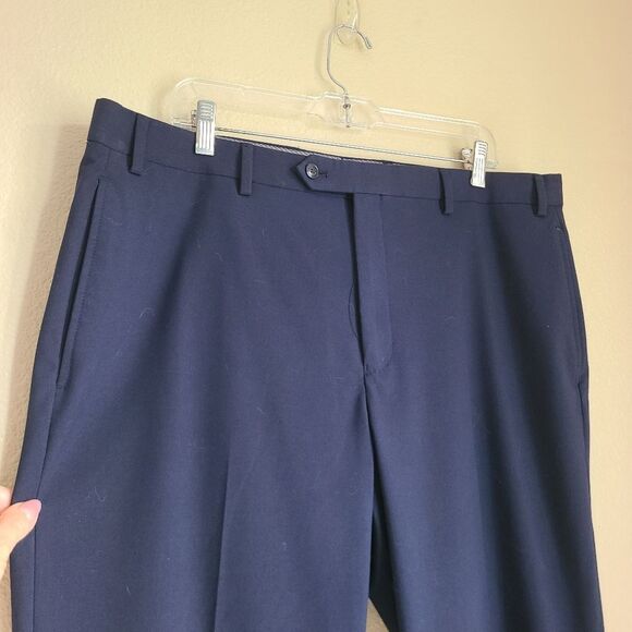 michael kors modern fit suit pants mens navy blue size 38W x 32L - Picture 5 of 7